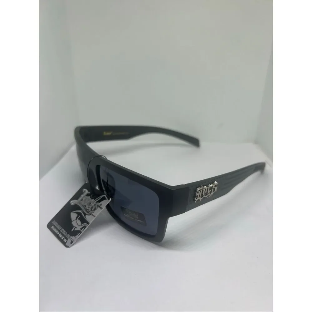 Locs Patriotic American Flag Black Rectangular Sunglasses UV Protection